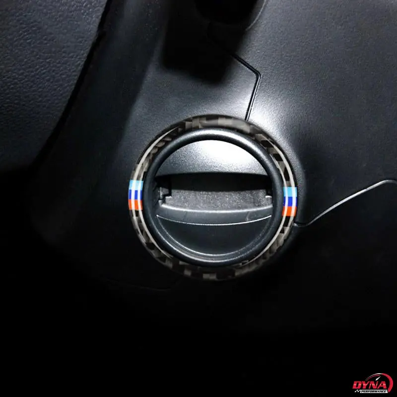 Dynacarbon™️ Carbon Fiber Car Ignition Ring Trim Overlay For Bmw E60 2008-2010 5 Series 1