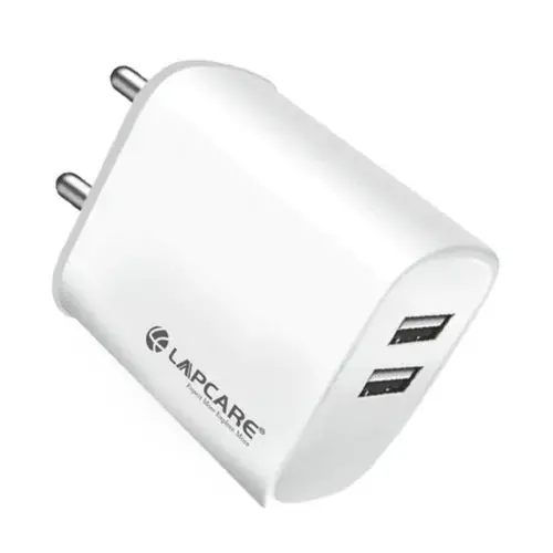 Lapcare Quick Wall Charger 2.4Amp Dual Usb With Type-C Cable (Lqw-111) 1