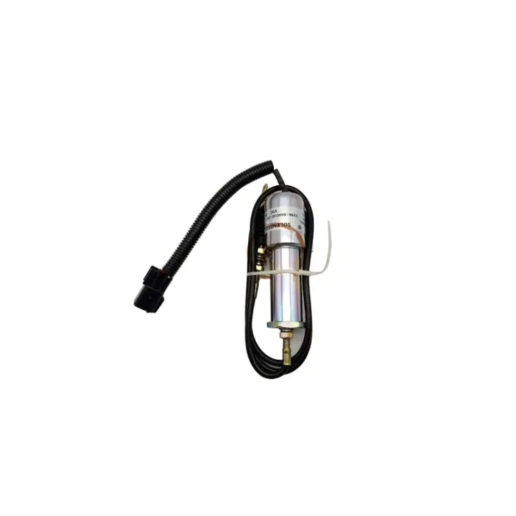 24V 11N6-666030-24 Fuel Shutdown Solenoid Fits For Hyundai Excavator R210 R215-7-9 R225-9 Daewoo Doosan Dh220-5 1