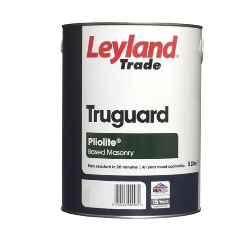 Leyland Trade Truguard Pliolite Based Masonry Paint - Brilliant White/Magnolia 1