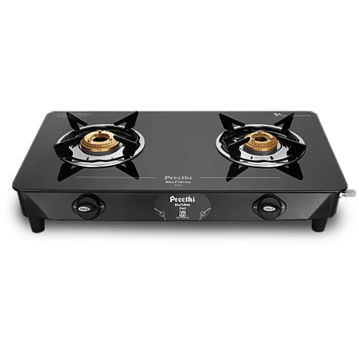 Preethi Zeal 2 Burner Glass Top Gas Stove 1