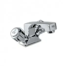 Essco Delux Central Hole Basin Mixer Faucet Dlx-Chr-516Kn With Extended Casted Spout With 450 Mm Long Braided Hoses 1
