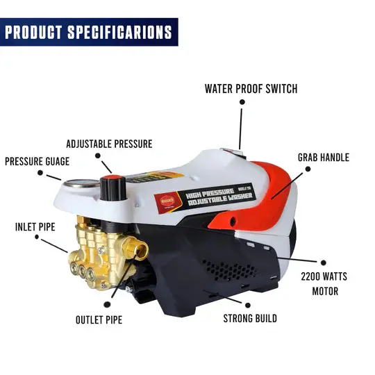 Woscher 280 Waterpro High Pressure Washer For Car 1