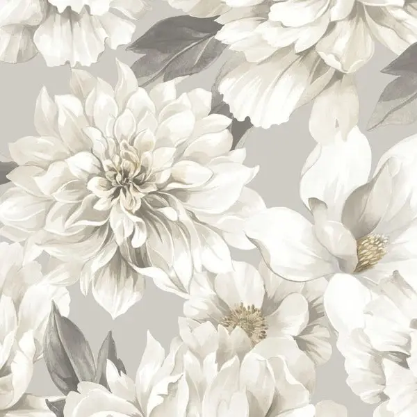 Celadon Boutique Floral Taupe Wallpaper Sample 1
