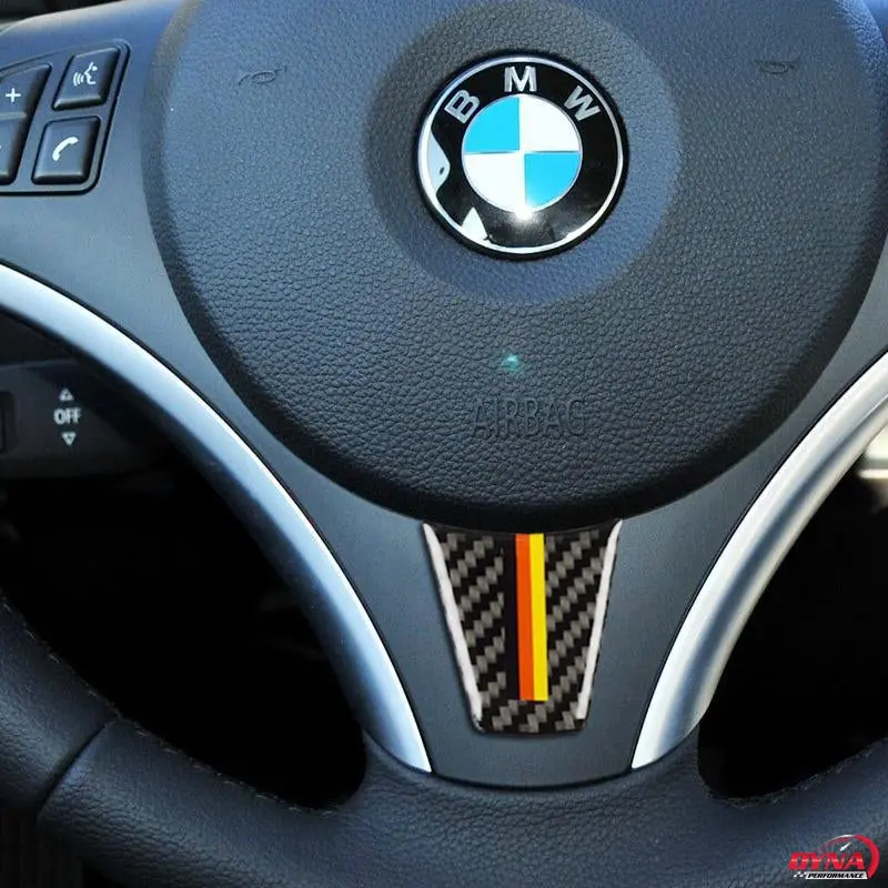 Dynacarbon™️ Carbon Fiber Steering Wheel Trim Overlay For Bmw E90 E92 3 Series 3