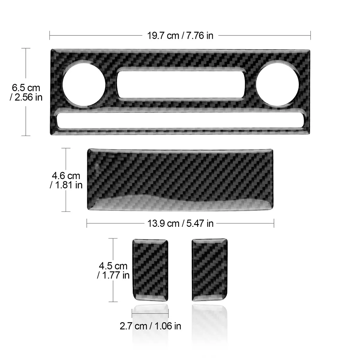 Dynacarbon™ Carbon Fiber Air Conditioning Control Panel Trim For Corvette C6 2005-2007 2