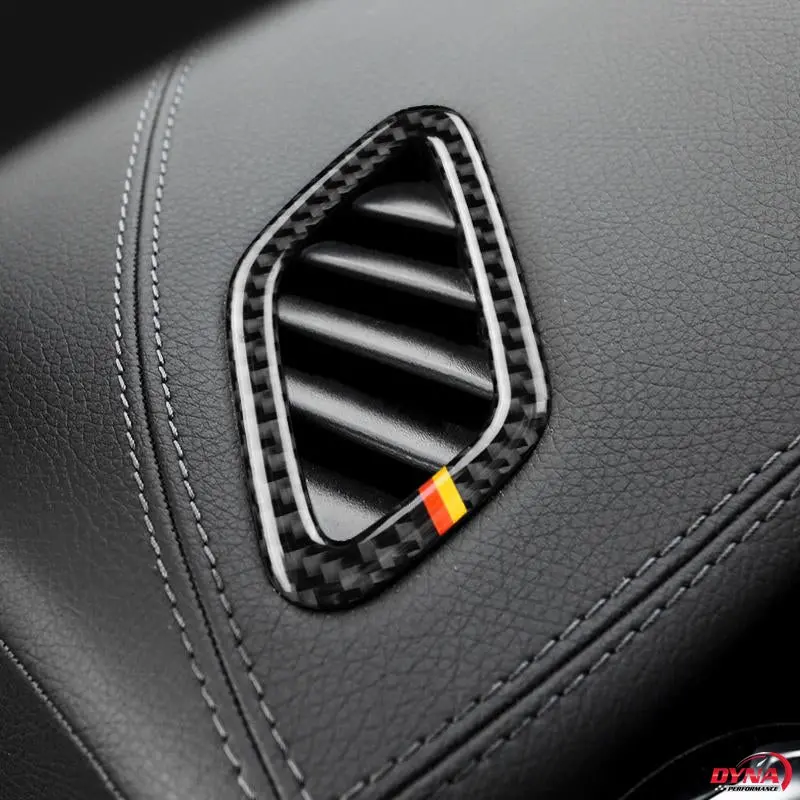 Dynacarbon™️ Carbon Fiber Air Conditioning Outlet Trim Overlay For Mercedes Benz A Class 13-18 Cla 14-18 Gla 15-18 1