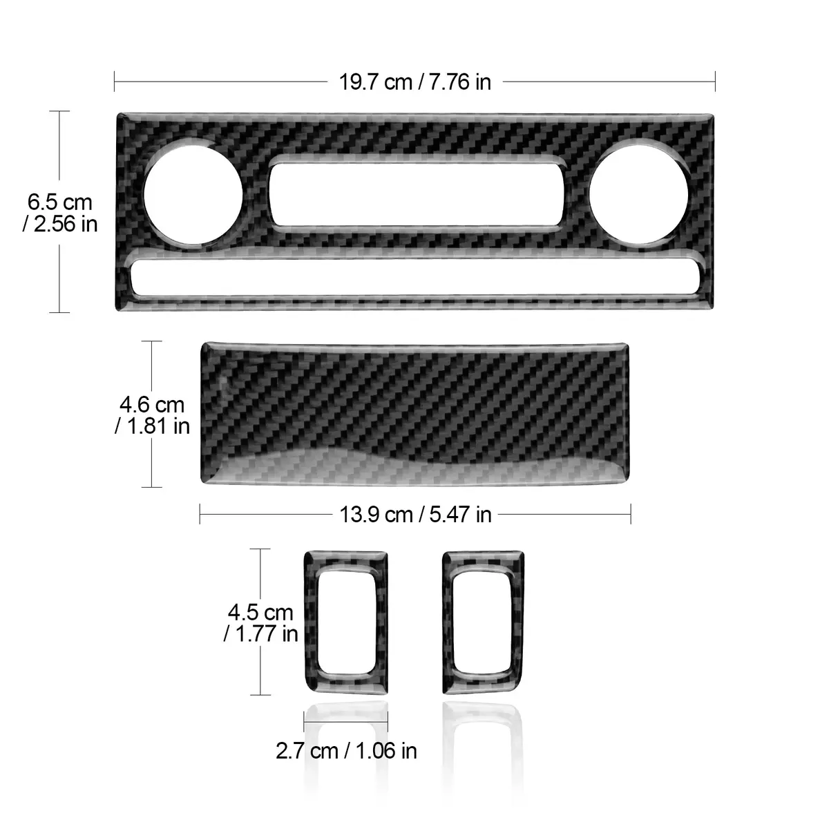Dynacarbon™ Carbon Fiber Air Conditioning Control Panel Trim For Corvette C6 2005-2007 1