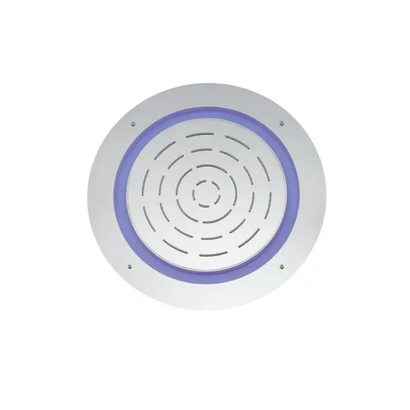 Jaquar Maze Prime Round Shape Single Function Shower Ohs-1673  450Mm Dia Aisi 304 Stainless Steel In Chrome Finish With Rgb Led Light Remote Control & Installation Kit For False Ceiling Ohs-Chr-1673 1