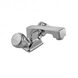 Essco Sumthing Special Central Hole Basin Mixer Faucet With Extended Casted Spout With 450 Mm Long Braided Hoses  Sqt-Chr-516Kn 1