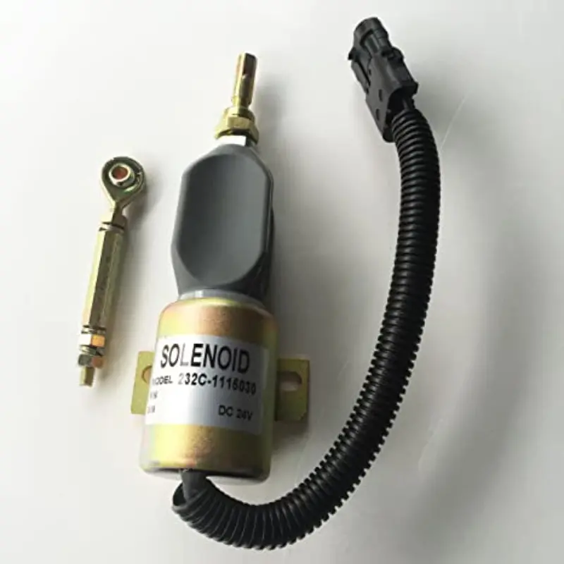 Diselmart 24V 232C-1115030 New Fuel Shutdown Solenoid Valve Fits For Yuchai Diesel Engine 6112 2