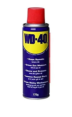 Pidilite Wd 40, 170 G Multipurpose Spray For Auto Maintenance, Rust Remover, Lubricant, Loosens Stuck & Rust Parts, Removes Stain & Sticky Residue, Descaling, All Purpose Protectant & Cleaning Agent 1