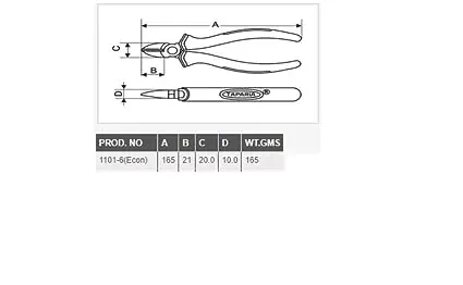 Taparia 1101-6(Econ) 6 In. Diagonal Cutting Pliers 1