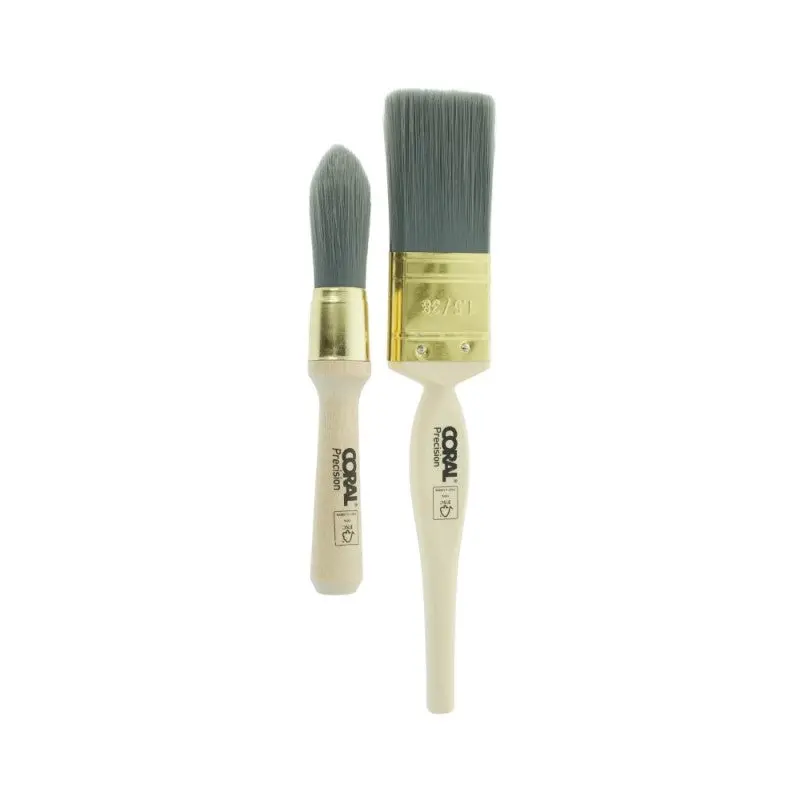 Coral Precision Furniture Paint 2 Piece Brush Set 1