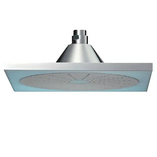 Jaquar Overhead Shower 250X250mm Square Shape Single Flow (Abs Body Chrome Plated With Gray Face Plate) With Rubit Cleaning System (Without Shower Arm)  Ohs-Chr-1743 1