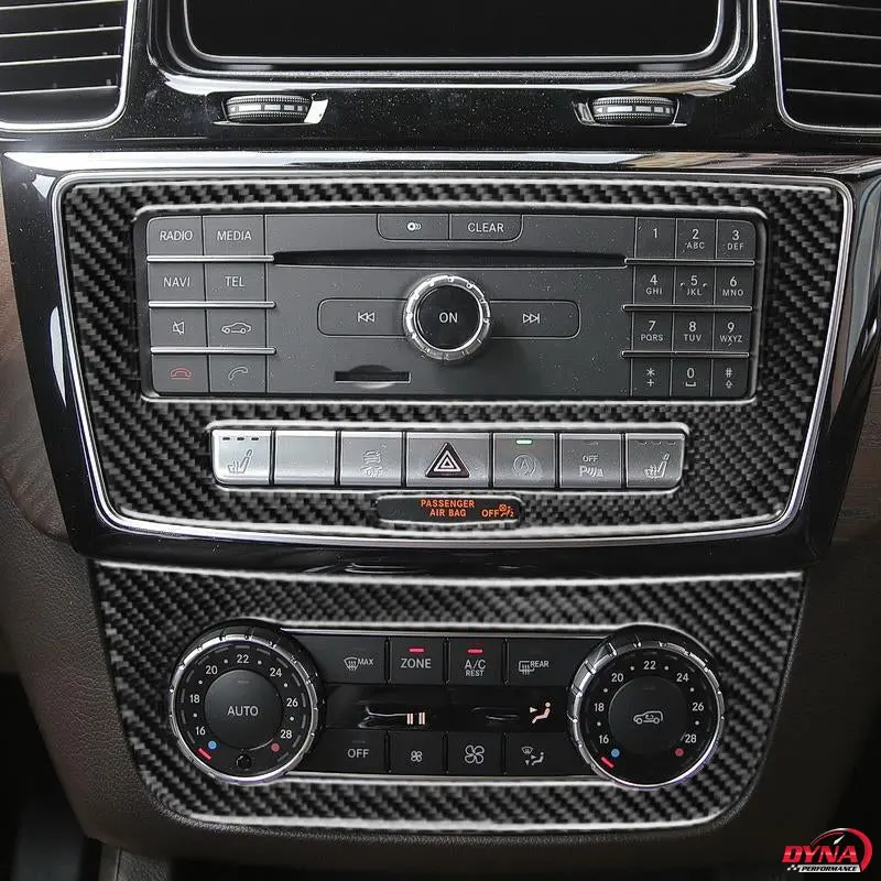 Dynacarbon™️ Carbon Fiber Center Console Panel Trim Overlay For Mercedes Benz Gle 2015-2018 2