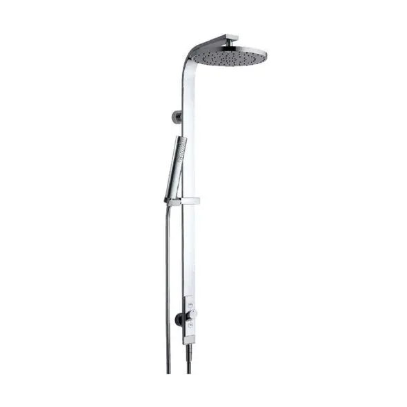 Jaquar Exposed Shower Pipe  Flat Shape 1071X50x15mm & 350Mm Wide With Sliding Holder For Hand Shower, Wall Bracket & 15Mm Concealed Water Inlet Connection (For Connection To Concealed Shower Mixer) Without Shower Sha-Chr-1215F 1
