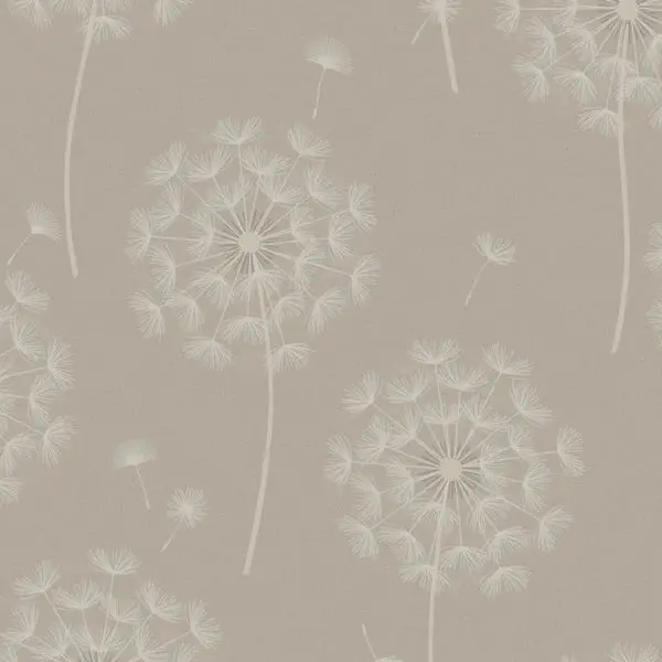 Allora Dandelion Wallpaper Taupe Sample 1