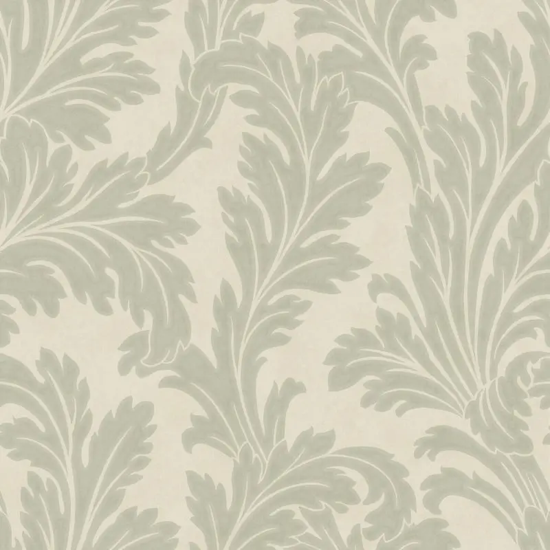 Acanthus Leaf Wallpaper Sage/Cream Sample 1