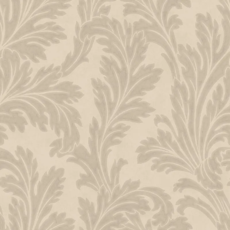 Acanthus Leaf Wallpaper Beige Sample 1