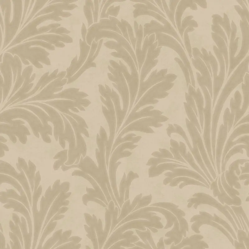 Acanthus Leaf Wallpaper Taupe Sample 1