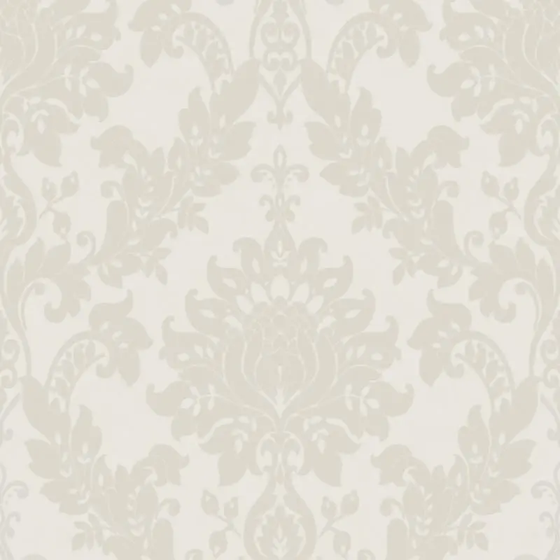 Clara Damask Wallpaper Dove Sample 1