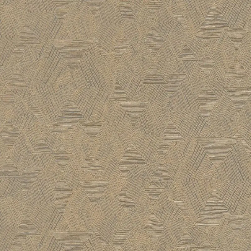 Geometric Shape Patterned Wallpaper Gold 1