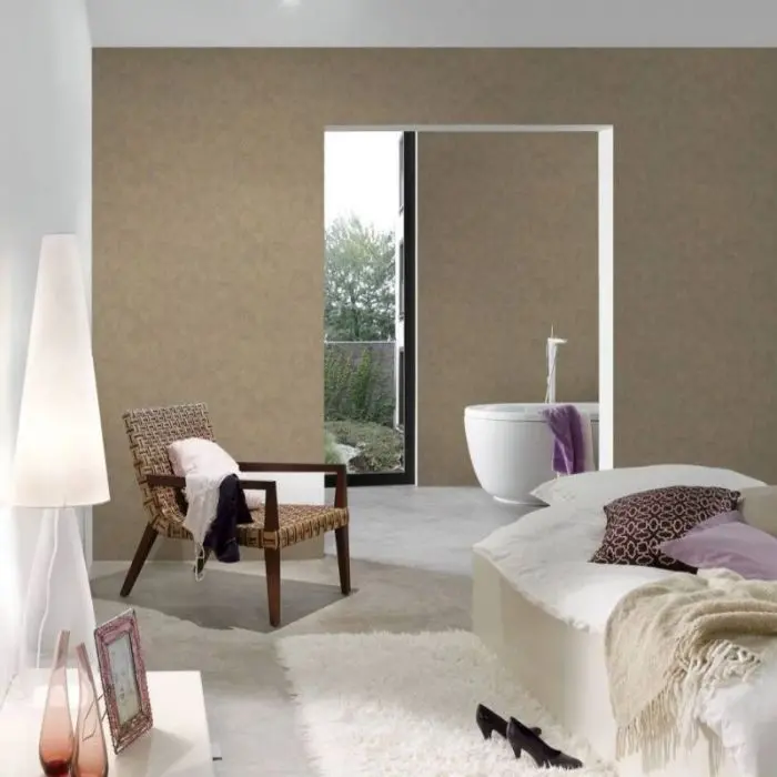 Geometric Shape Patterned Wallpaper Gold 2
