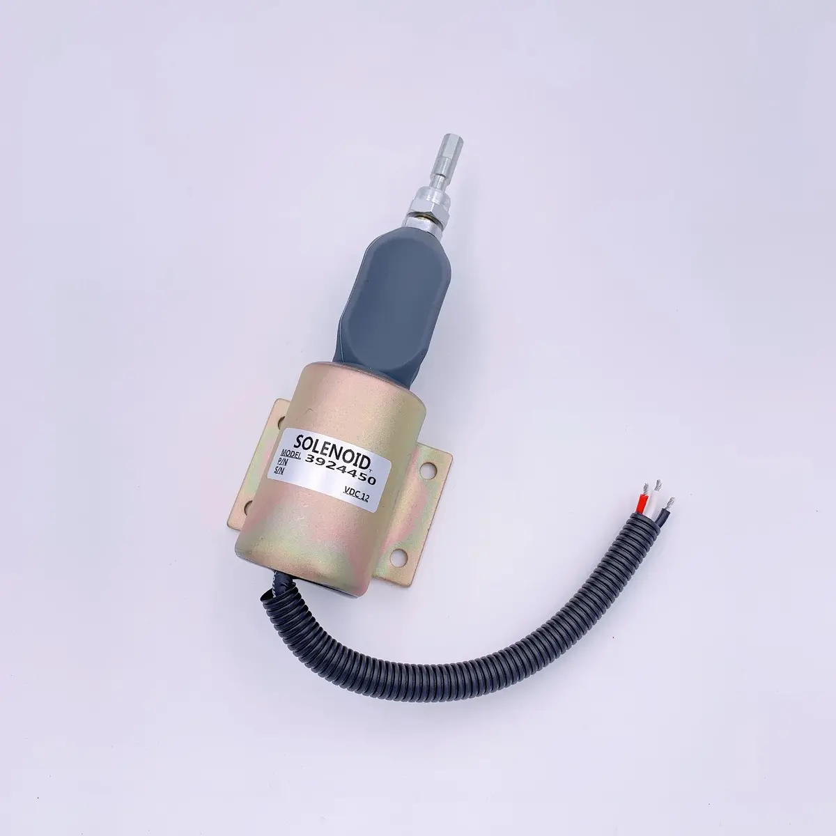Diselmart 12V 3924450 2001Es-12 Fuel Shutoff Stop Solenoid Fits For Cummins Hitachi Caterpiliar Akel 1035 1