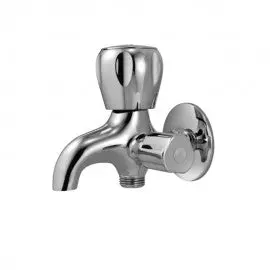 Essco Sumthing Special 2-Way Bib Cock Faucet With Wall Flange  Sqt-Chr-512Ankn 1