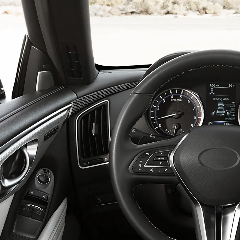 Dynacarbon™ Dashboard Left Side Trim For Infiniti Q50/Q60 2013-2022 1