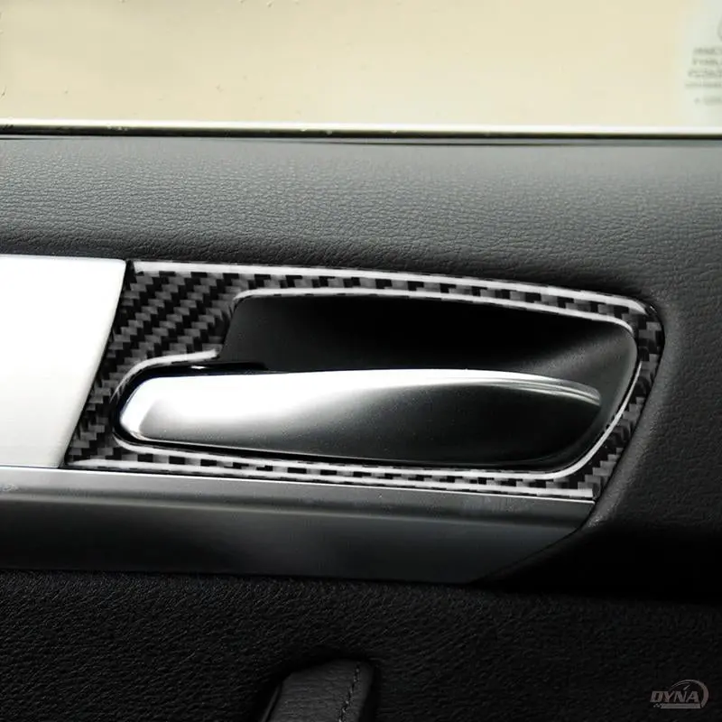 Dynacarbon™️ 4 Pcs Full Set Carbon Fiber Door Handle Trim Overlay For Bmw E70 X5 E71 X6 1