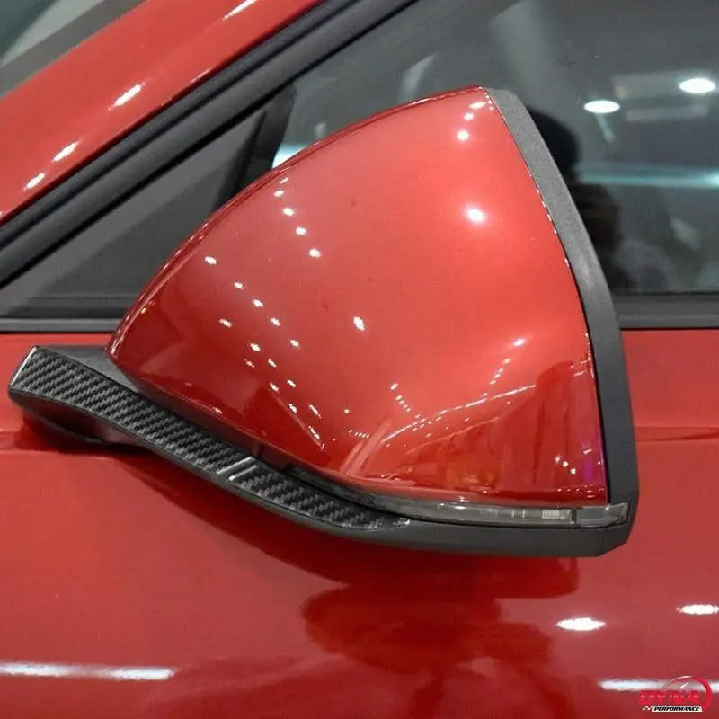Dynacarbon™️ Carbon Fiber Rearview Mirror Trim Overlay For Ford Mustang 2015-2017 3