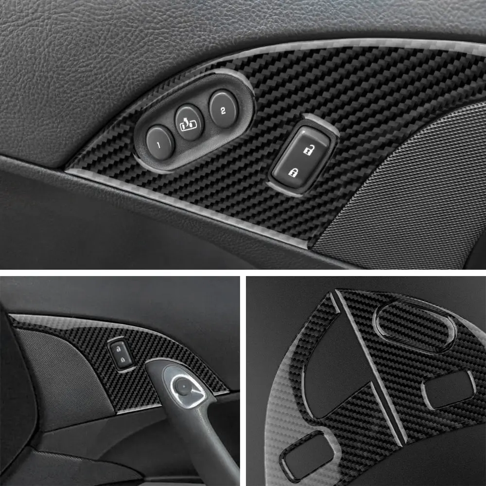 Dynacarbon™ Carbon Fiber Door Lock Trims For Corvette C6 2005-2007 1