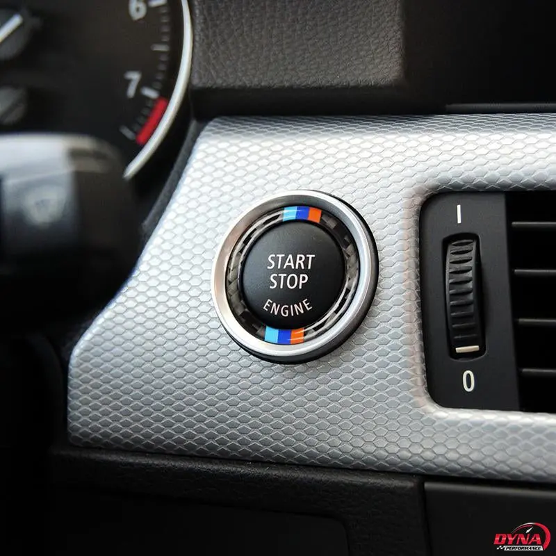 Dynacarbon™️ Carbon Fiber Engine Start/Stop Ring Trim For Bmw E90 E92 E93 3 Series 1