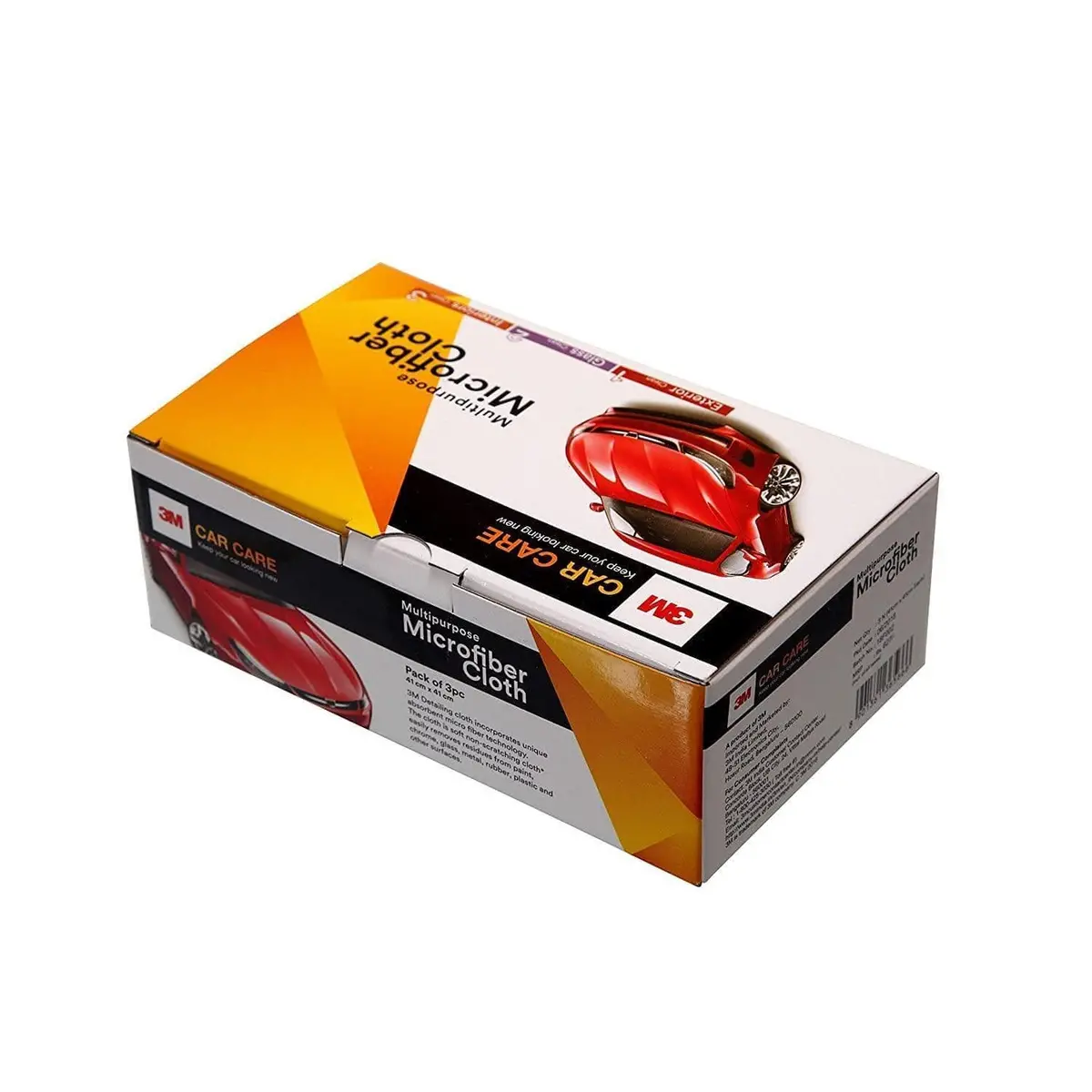 3M Car Care Microfiber Cloth 41X41cm (3 Pcs Combo Pack) Each For Car Interior, Exterior And Glass Cleaning 1