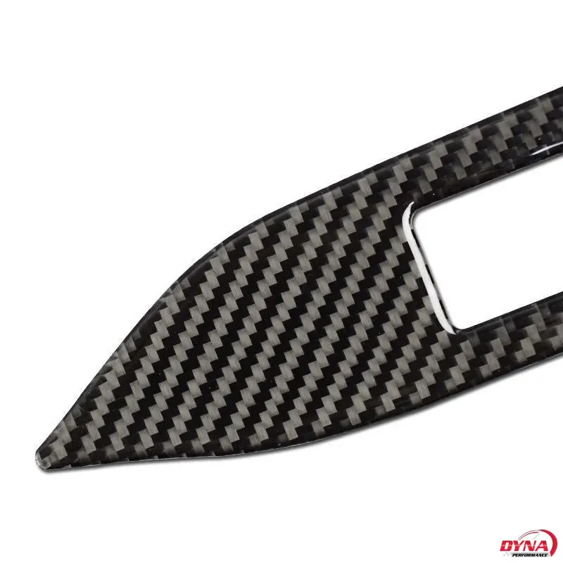 Dynacarbon™️ Carbon Fiber Lhd Passenger Dashboard Strip Trim Overlay For Ford Mustang 2015-2023 7