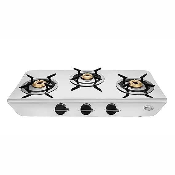 Preethi Stylo Steel 3 Burner Gas Stove 1