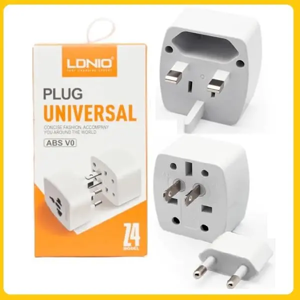 Ldnio Universal Plug 6A Max Concise Fashion - Lightweight Abs V0 Travel Adapter With Silkworm Wing Design For World Travel 1