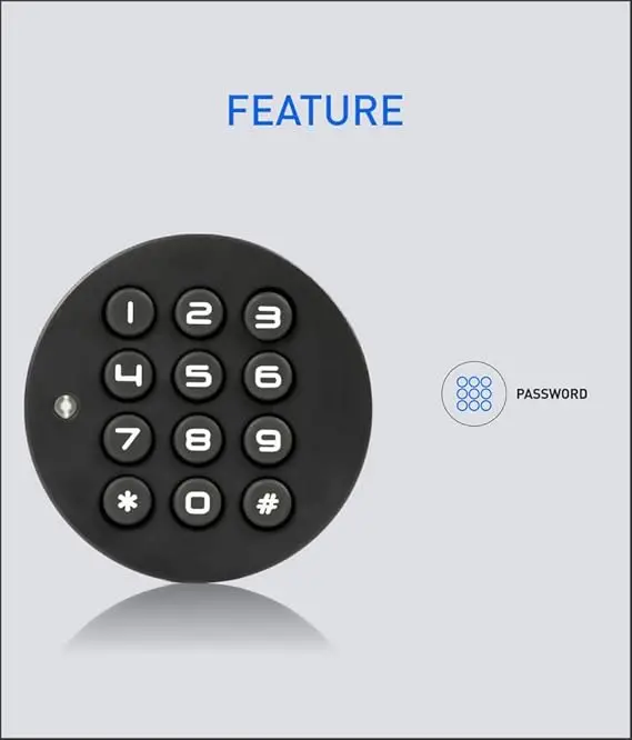 Ozone Ozfl-88-P Black Digital Password Furniture Lock 1