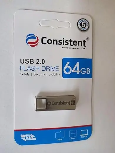 Consistent 64 Gb Pen Drive Usb 2.0 Flash Drive (Grey) 5Year Warranty (Ctp10064) 1