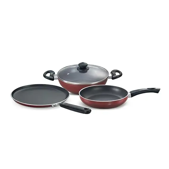 Prestige Omega Deluxe Induction Base Non-Stick Kitchen Set, 3-Pieces 1