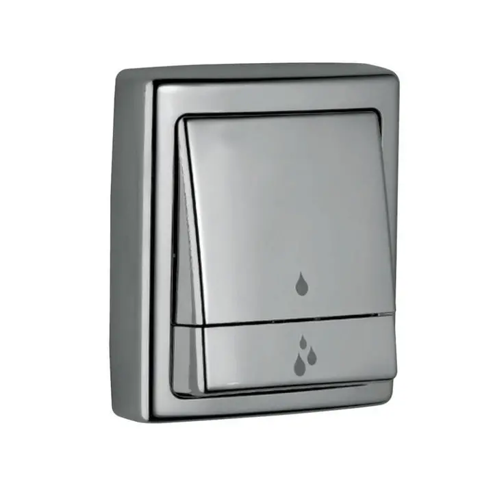 Jaquar Flush Valves Metropole Flush Valve Dual Flow 40Mm Size With Concealed Shut Off Provision & Rectangular Dual Flush Plate, Abs Chrome Plated (3.0/6.0 Lts. Per Flushing) Flv-1085Dfp 1