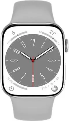 Wearfit Hw8 Max Original Stainless Silver Body With Bezel Less Display (Cloud Silver) Smartwatch  (Cloud Silver Strap, 1.99) 1