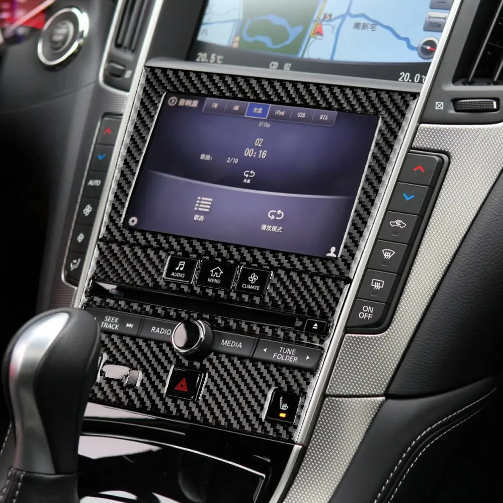 Dynacarbon™ Central Control Multimedia Panel For Infiniti Q50/Q60 2013-2022 1