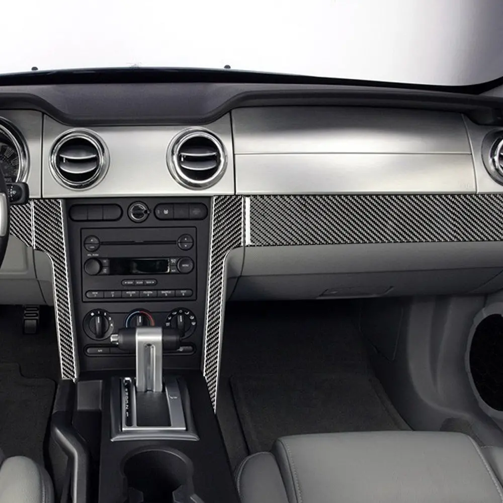 Dynacarbon™️ Carbon Fiber Dash/Multimedia Surround Kit For Ford Mustang 2005-2009 1