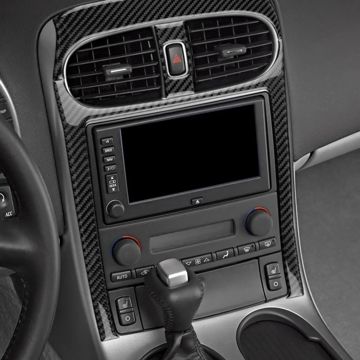 Dynacarbon™ Carbon Fiber Center Air Vent Frame Panel Trim For Corvette C6 2005-2007 1