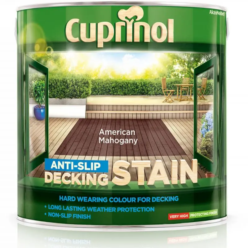 Cuprinol Anti-Slip Decking Stain - American Mahogany 1