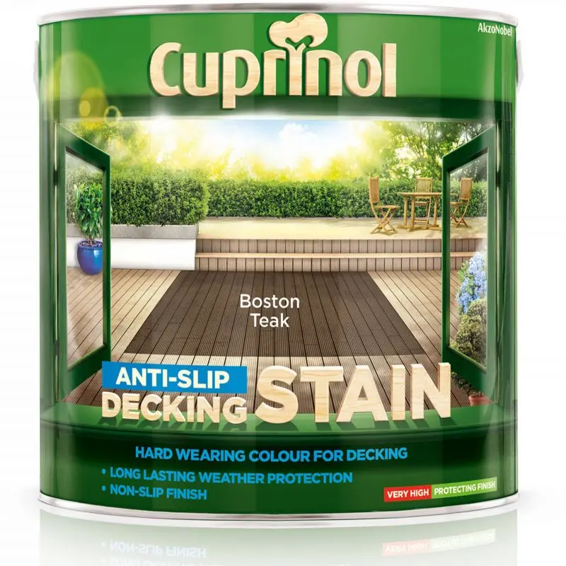 Cuprinol Anti-Slip Decking Stain - Boston Teak 1
