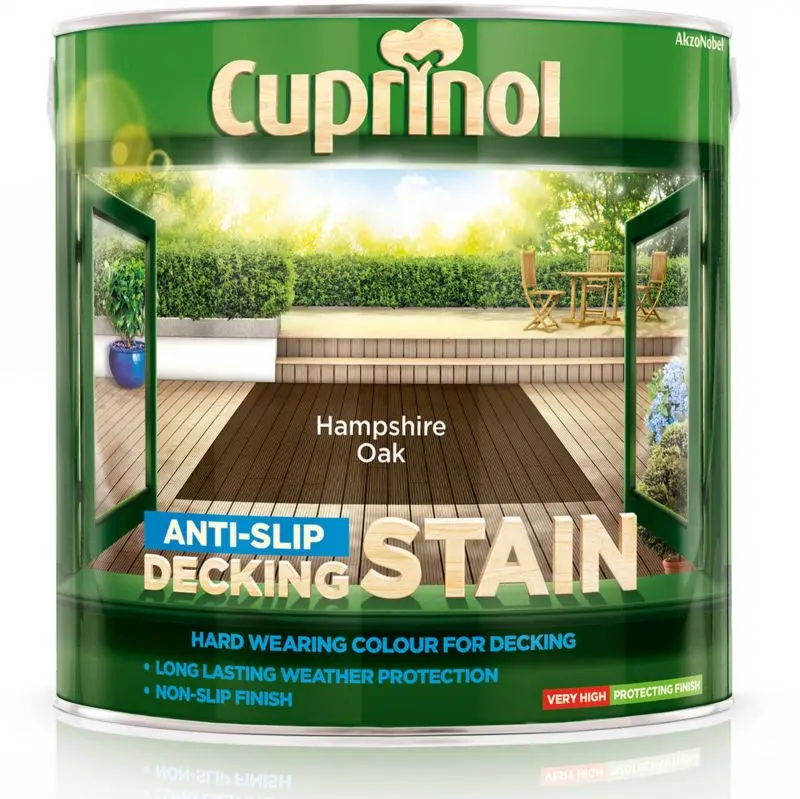 Cuprinol Anti-Slip Decking Stain - Hampshire Oak 1